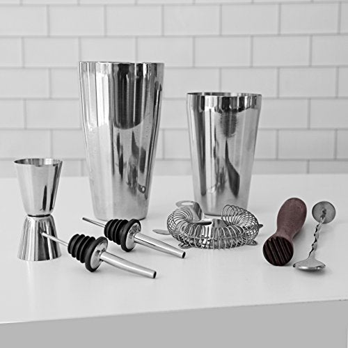 Professional Bartender Kit Cocktail Shaker Set by Toncini | Bartending Tools & Accessories | Stainless Steel Martini Shake...