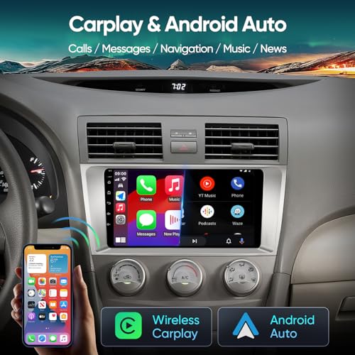 9" Car Stereo Radio for Toyota Camry 2006-2011 - Wireless CarPlay Android Auto | 5G WiFi GPS Navigation | IPS HD Touchscre...