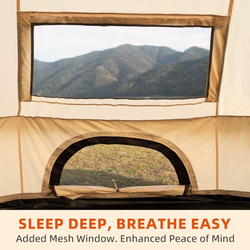 Oxford Bell Yurt Tent with Stove Jack, Easy-to-Maintain Yurts for All Year Living, 4 Season Yurt Tents for Camping, Family...