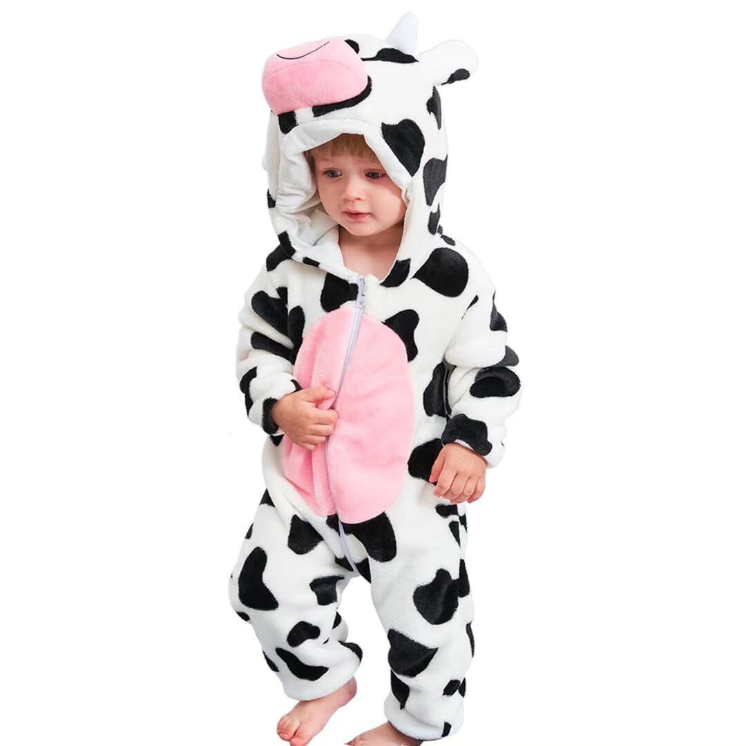 Baby Cow Costumes Unisex Toddler Outfit Halloween Dress Up Romper 3-4 Years
