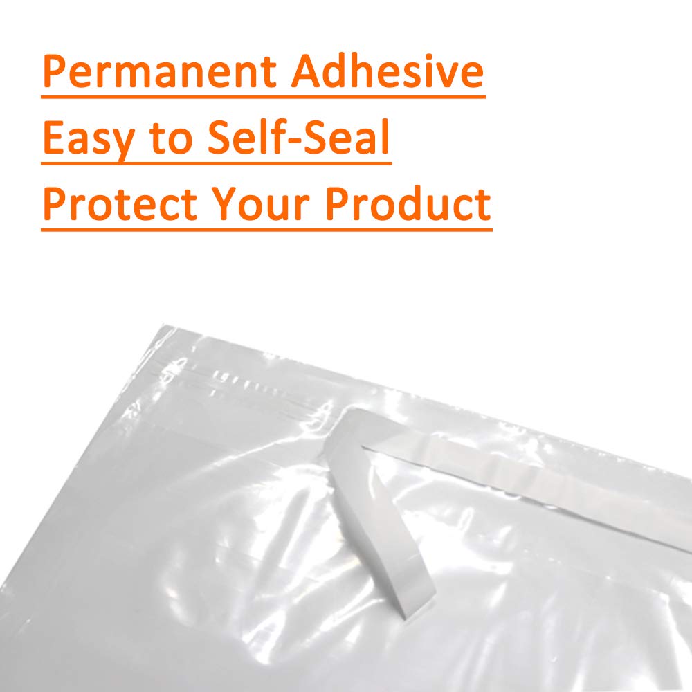 Belinlen 200 Count 12x15 Inch Self Seal Clear Poly Bags with Suffocation Warning for Packaging Clothing, T Shirts, Decorative Wrappers and More with Permanent Adhesive (1.5mil)