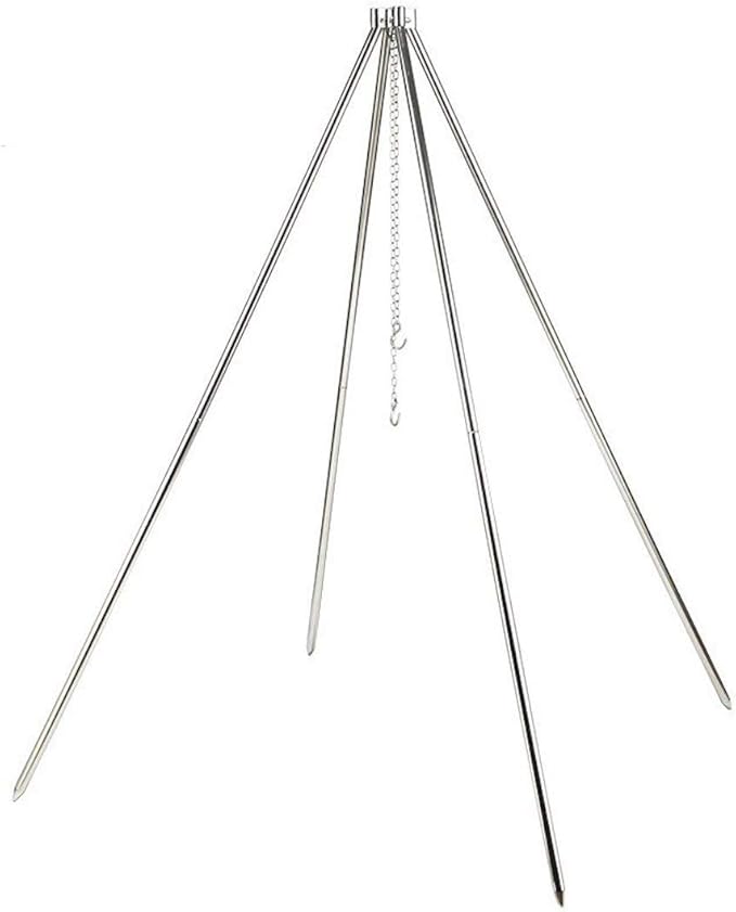 camping moon Weight Resistance 90KG Premium Fire Playstand All Stainless 304 Bonfire Tripod JP-MT-130