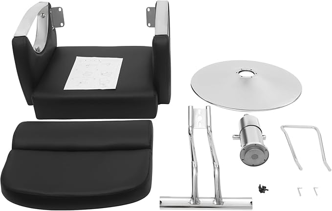 Barber Salon Chair, Salon Chairs for Hair Stylist,hair Chair with Heavy Duty Hydraulic Pump & Footrest, 360 Degrees Rolling Swivel Spa Beauty Equipment for Hair Stylist Women Man, 440 Lbs (Black)