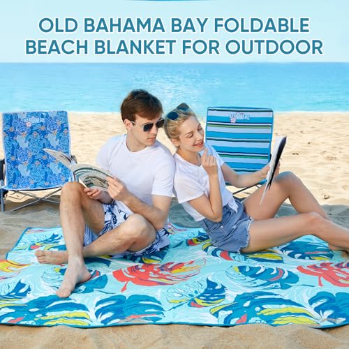 Old Bahama Bay Beach Blanket Sandproof Waterproof Compact Sand Free Beach Mat Foldable Picnic Blankets Washable Outdoor Bl...