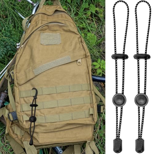 Lekgavd 5pcs Backpack Hiking Stick Holders, Reflective Trekking Walking Pole Holder, Adjustable Backpack Elastic Rope Fast...