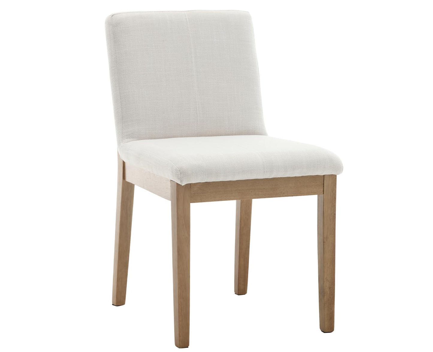 Kmax Modern Dining Chairs Set of 4, Upholstered Armless Wood Chairs Linen Fabric Side Chairs for Dining Room, Kitchen - Beige