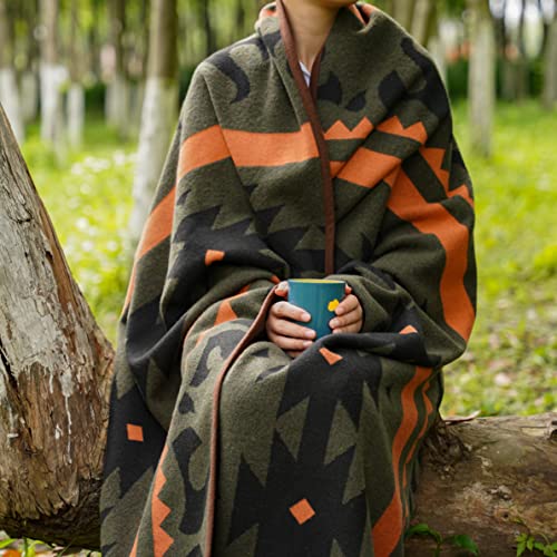PuTian Merino Wool Blanket - Warm, Thick, Washable, 87" x 63" Large Throw for Outdoors, Camping,Couch, Bed, Travel - Super...