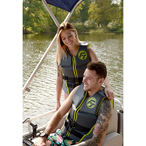 Full Throttle Adult Rapid Dry Neoprene USCGA Life Jacket for Water Sports, PWC & Boats