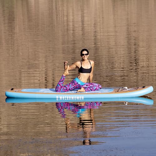 Women's Paddle Board 10'6 Inflatable Stand UP Paddle Board & Accessory Package Including Adjustable SUP Paddle, Stylish Ba...