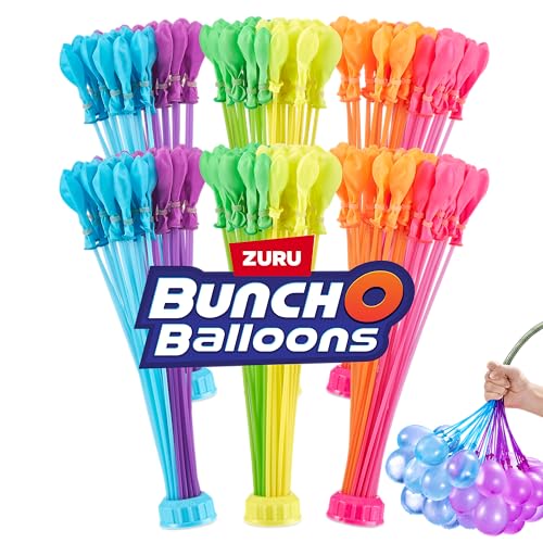 Bunch O Balloons Tropical Party (6 Pack) by ZURU, 200+ Rapid-Filling Self-Sealing Tropical Colored Water Balloons for Outd...