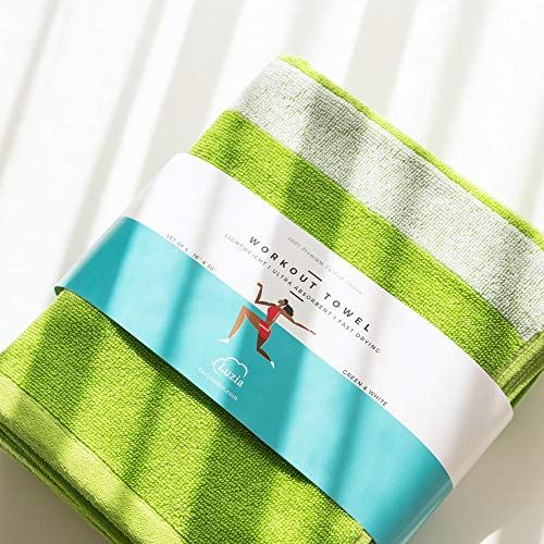Luzia Striped Workout Towel for Sweat (Pack of 2) - Premium Quality 100% Turkish Cotton - Lightweight and Super Absorbent ...