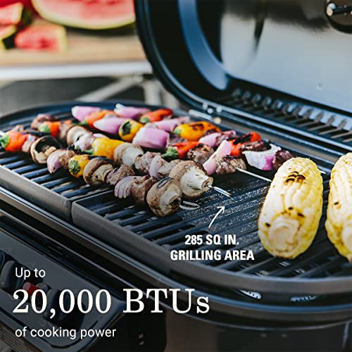 Coleman RoadTrip 285 Portable Stand-Up Propane Grill with 3 Adjustable Burners & Instastart Ignition, 20,000 BTUs of Power...