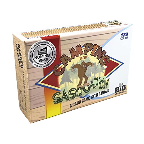 Camping with Sasquatch by Big Discoveries - A 128-Count Family Card Game with a Roar! | Fun Rummy Meets Slapjack Card Game...