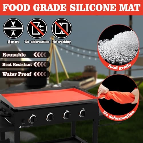 PURPLEBIRD Silicone Griddle Cover Mat for Blackstone 17 Inch Griddles, Waterproof Protective Mat for Griddle Flat Top, 1...
