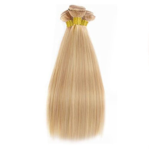 Giginger Bundles Human Hair P27/613 Blonde Straight Human Hair Bundles 18 20 22 Inch Highlight Honey Blonde Unprocessed Quick Weave Soft Sewn In Hair Extensions for Black Women
