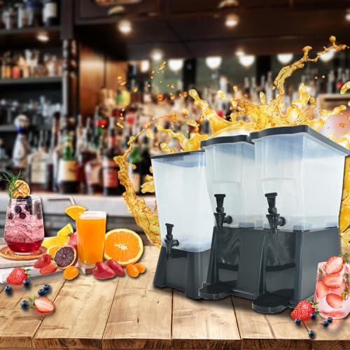 CLIVIA 5 Gallon Drink Beverage Dispenser, Commercial Juice Dispenser For Parties 19L Water Dispenser With Spigot Black Bas...