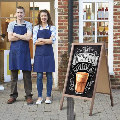 TEAKMAMA A Frame Chalkboard Sign, 40"x20" Extra Large Chalk Board Double-Sided Sidewalk Sign Sturdy Sandwich Menu Board fo...
