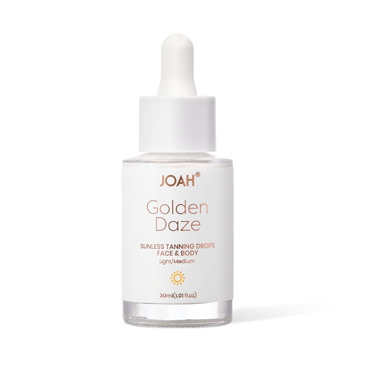 JOAH Self Tanner, Sun & Seoul Golden Daze Sunless Tanning Drops, Moisturizing Self Tanning for Face & Body, Vegan & Cruelty-Free