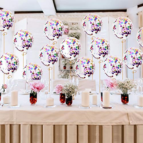 Confetti Balloons 40pack, 12inch Transparent Party Balloons with Colorful Confetti for Graduation Party Wedding Baby Showe...