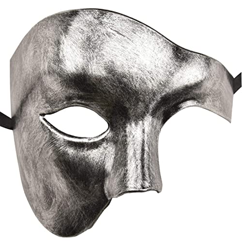 KEFAN Mens Mask Masquerade Mask Phantom of The Opera Half Face Mask