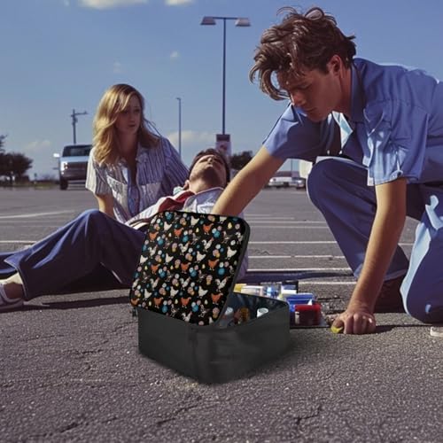Rnyleeg First Aid Bag Empty Travel Medicine Pouch Organizer Farmhosue Portable First Aid Kit Basic Outdoor Essentials Surv...