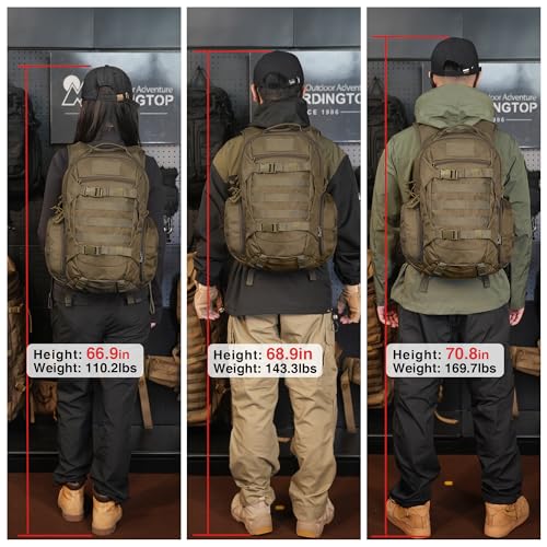 Mardingtop Tactical Molle Backpack for Men- 18L/28L EDC Hiking & Motorcycle Backpack