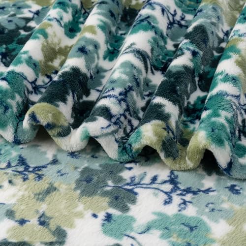 Berkshire Blanket-Classic Heavyweight Soft Printed VelvetLoft® Plush Warm Blanket, Twin Size Soft Fuzzy Blanket for Couch ...