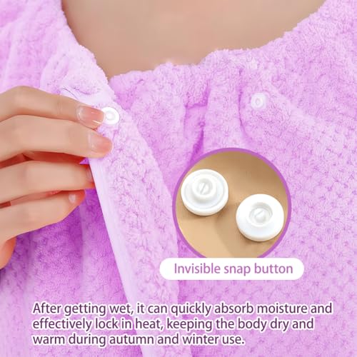 Women’s Soft Wrap Towel, Wearable Bath Robe Super Absorbent & Quick Dry Spa Bathrobes Lightweight for Sauna Beach Pool(39"...