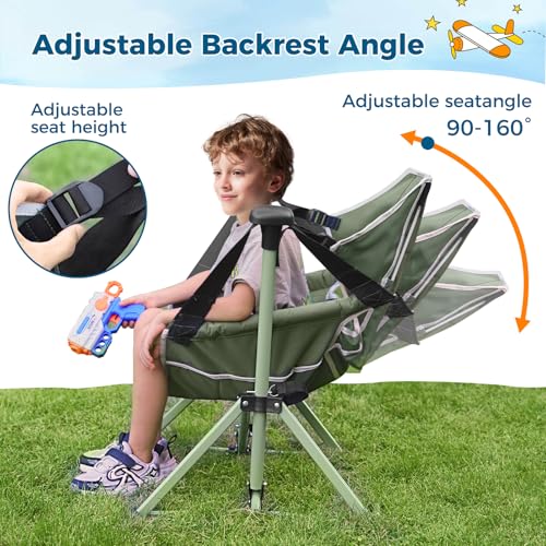 Chloraeon Kids Hammock Chair,Adjustable Kids Camping Chair,Folding Chair with Stand,Portable Hammock Chair for Camping, Tr...