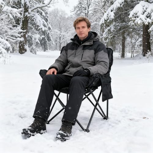 Tuygn Bending Heating Camp Chair,3 Heat Settings Travel Friendly Strap Permanent Construction Outdoor Amusement Essential ...