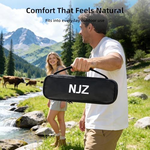 NJZ Lightweight Folding Camping Chair — Compact & Easy to Use, Portable Chair for Everyday Outdoor Comfort, Beach, Campin...
