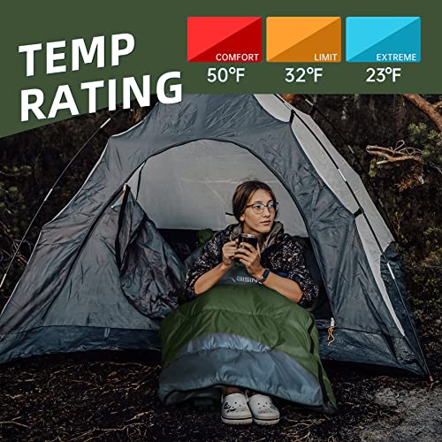 BISINNA 0 Degree Winter Sleeping Bags(480GSM) for Adults-Cold Weather Camping Sleeping Bag-Comfortable Warm Portable Sleep...