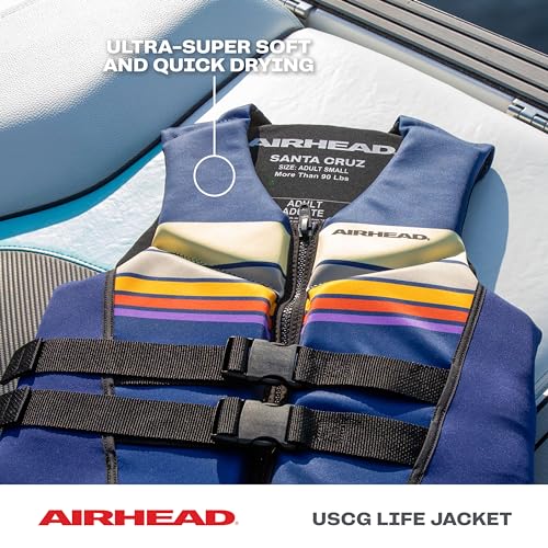 Airhead Santa Cruz Life Vest Multiple Sizes - Swim Vests for Adults, Children & Youth - Kwik Dry Neolite Fabric - USCG App...