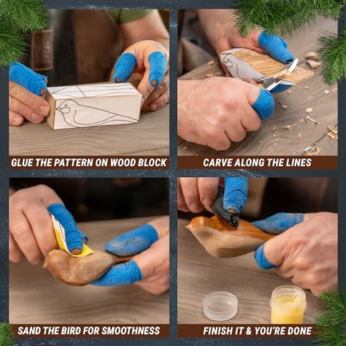 BeaverCraft Wood Carving Kit Comfort Bird DIY Kits for Adults Hobbies Whittling Knife Kit for Beginners & Kids Adult Craft...