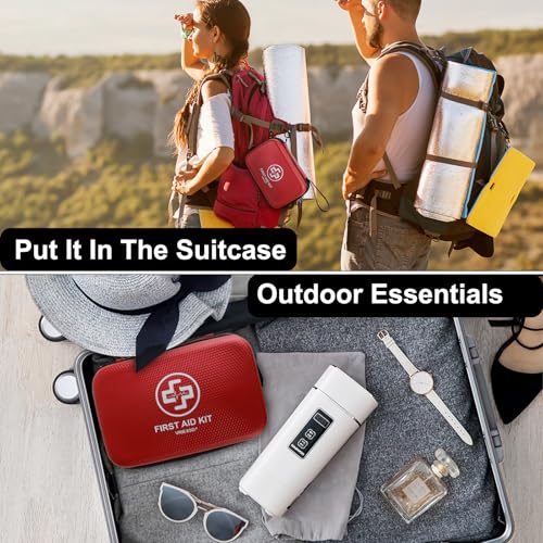 VRIEXSD Premium First Aid Kit, 320 Piece Waterproof Hard Shell Eva First Aid Kit for Home, Camping, Cars, Hiking, Travel, ...