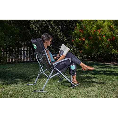 PICNIC TIME NCAA Unisex-Adult NCAA Outdoor Rocking Camp Chair, XL Heavy Duty Camping Chair for Adults