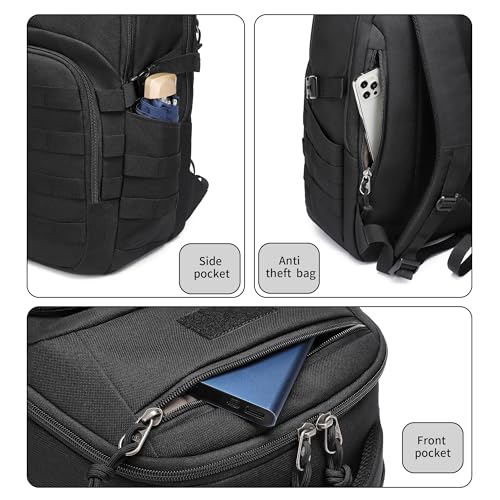 Wotony Military tactical backpack, backpack for men black small tactical assault bag