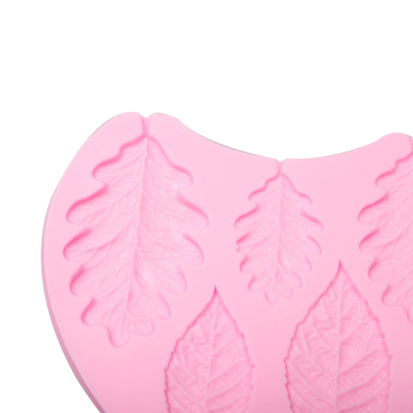 Blackberry Leaf Silicone Chocolate Molds, Fern Oak Fondant Leaf Mold, for Birthday Cake Decoration, Baby Shower, Wedding Cupcake Topper Candy Polymer Clay, 2 Pcs