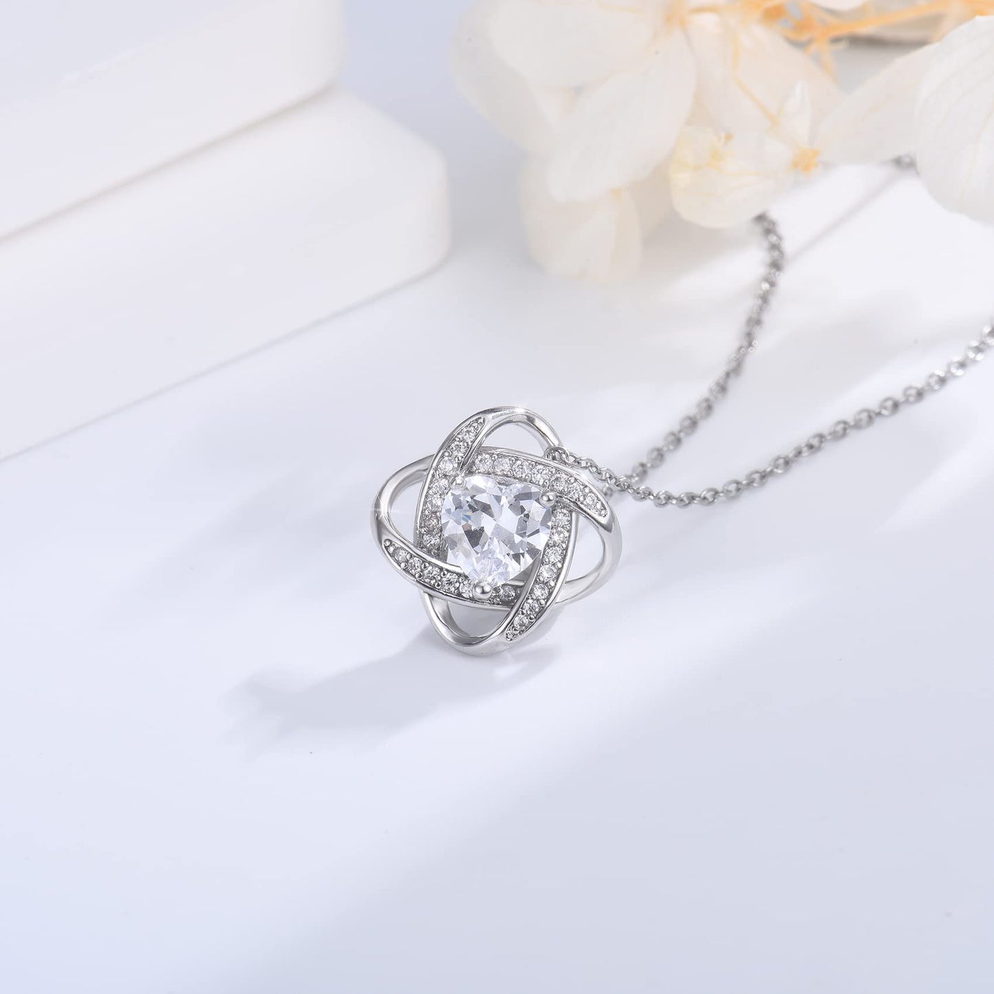 EPIRORA Best Friend Birthday Gift for Women- Love Knot Pendant Necklace for Bestie, Friendship Bff Jewelry Gifts for Friend, 18"