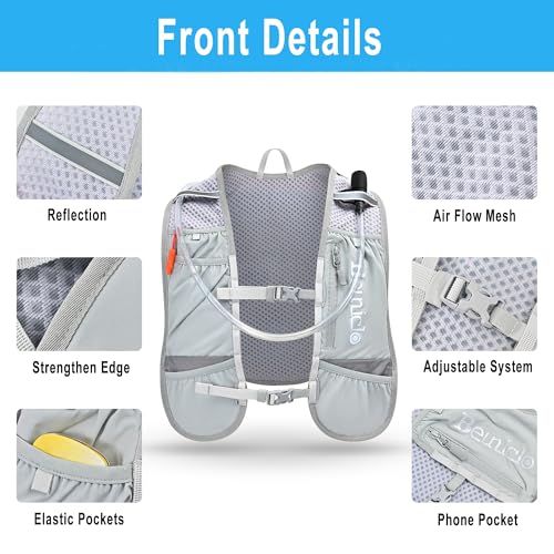 Hydration Running Backpack: Ultra Trail Running Vest for Marathon and Trekking Lightweight Hydration Backpack Daypack for ...