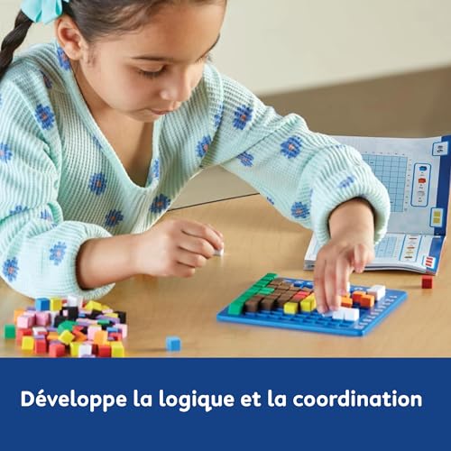 Learning Resources STEM Explorers Pixel Art Challenge - Math Puzzles, Pattern Blocks, Sensory Bin, Arts and Crafts, Math M...