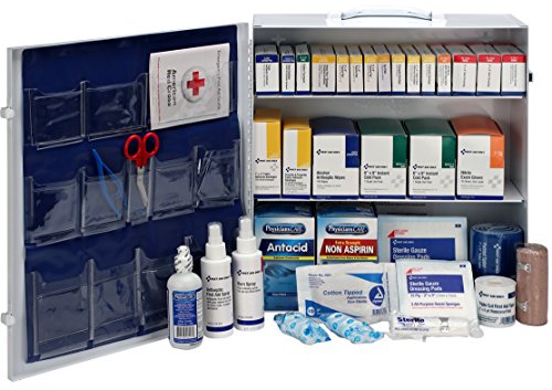 First Aid Only 90575 3-Shelf ANSI B+ and OSHA-Compliant First Aid Kit, 100-150-Person Emergency First Aid Kit for Business...