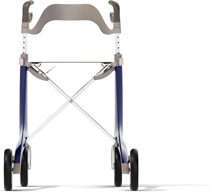 byACRE Ultralight Carbon Fiber Rollator with Backrest, Blue