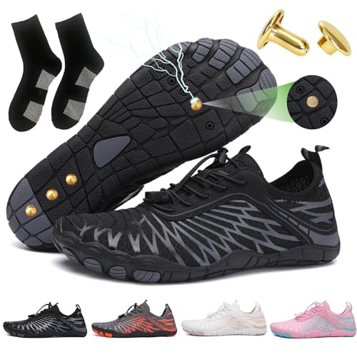 Grounding Shoes with Copper Barefoot Shoes Women Men, Outdoor Waterproof Hike Healthy Non-Slip Flexible