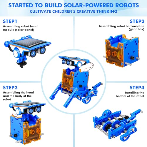 STEM 13-in-1 Education Solar Power Robots Toys for Boys Age 8+ , Educational Toy DIY Science Kits for Kids, Building Exper...