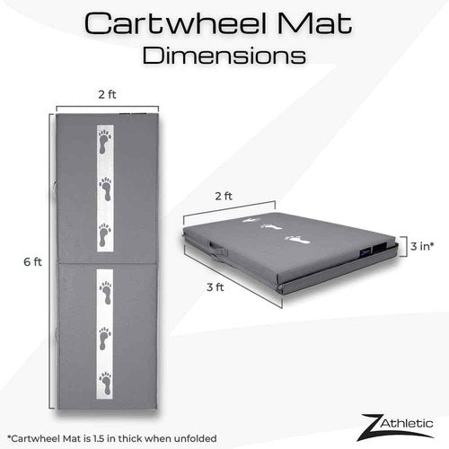 Z Athletic Children's Cartwheel and Beam Training Folding Mat for Gymnastics and Tumbling
