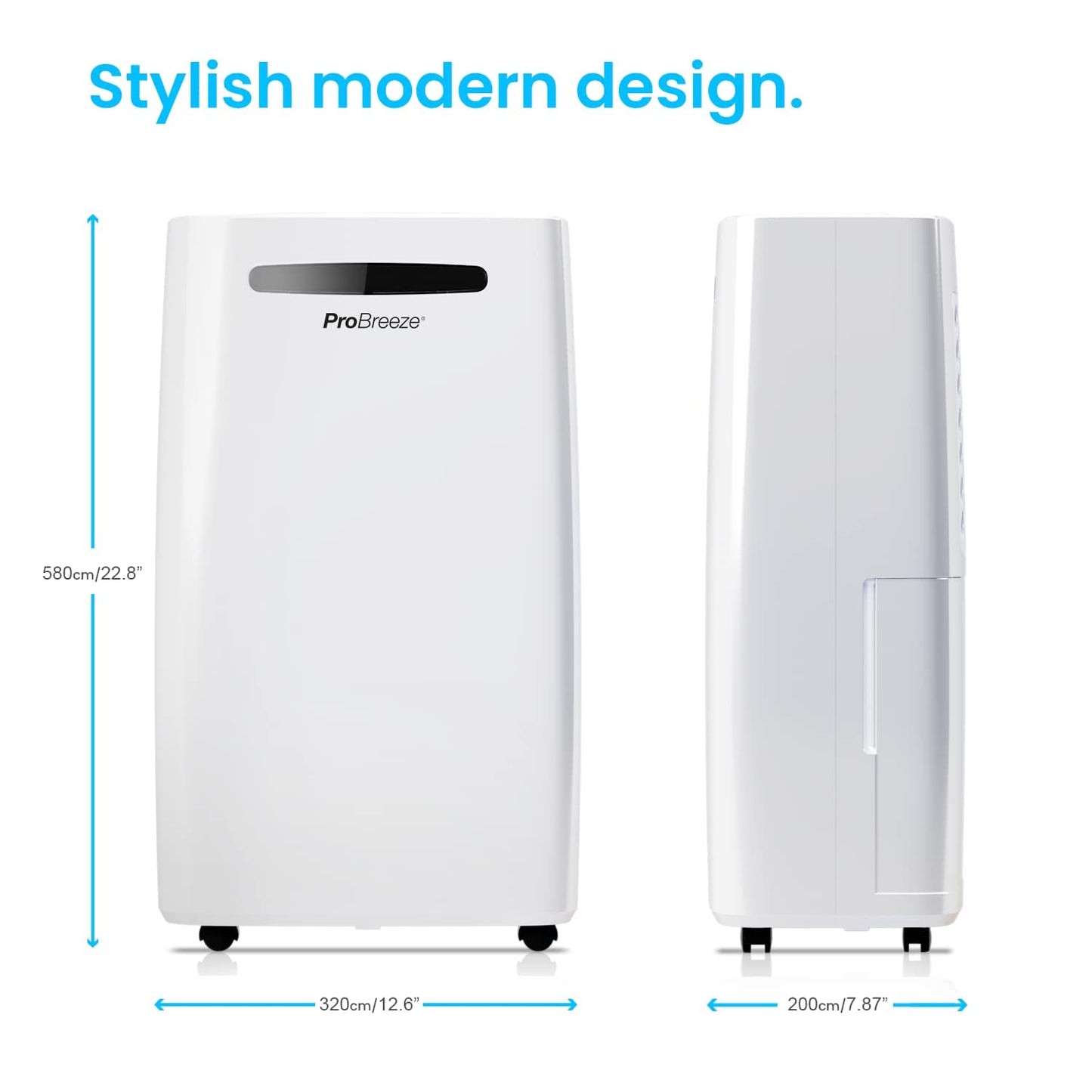 Pro Breeze 50 Pint Dehumidifier - 3,500 4,000 Sq Ft Dehumidifiers for Home Large Room Basements with Humidity Sensor, Auto Shut Off, Continuous Drainage Hose, Removes Moisture, Ideal for Basement