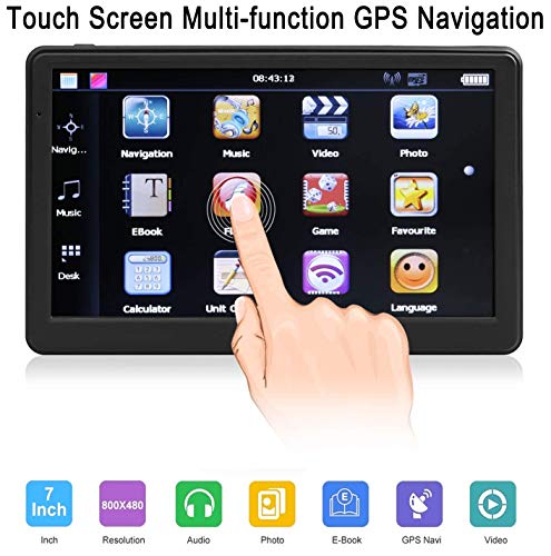 GPS Navigation for Car, Latest 2025 Map,7 inch Touch Screen Real Voice Spoken Turn-by-Turn Direction Reminding Navigation ...