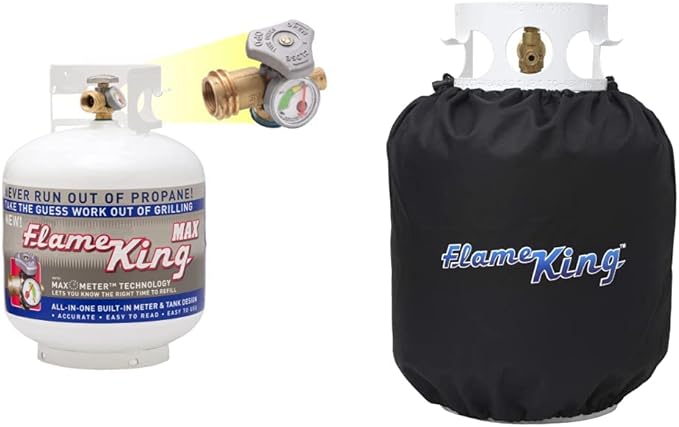 Flame King 20 lb Propane Tank Cylinder Bundle with Cover