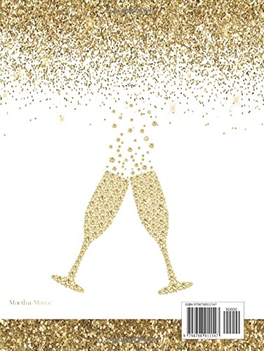 50th Anniversary Guest Book: Golden Wedding Keepsake Memento, White and Gold Sparkle Style Alternative Theme, Guests Sign In Personalized With Address ... Friends, Gift Log, Guests Invitation, Photos